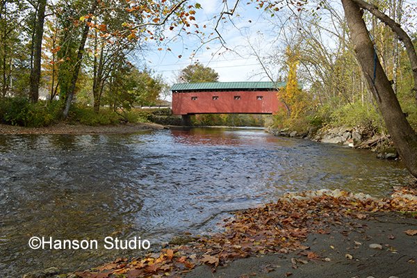 Arlington, VT - Arlington Bridge - Side - Far - Fall